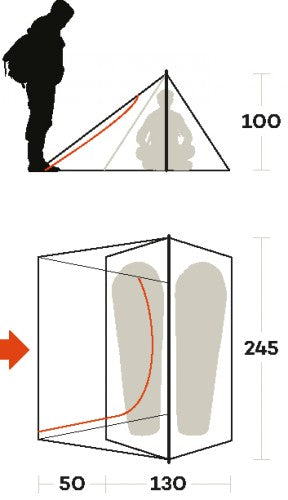 Tente bivouac bikepacking Sintesi 2