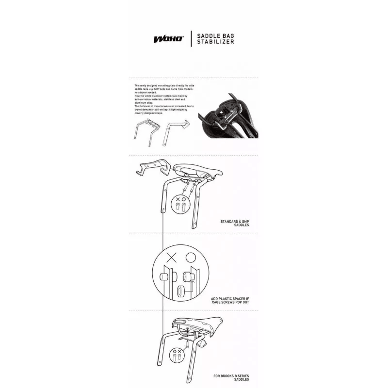 Stabilisateur sacoche de selle Woho Touring