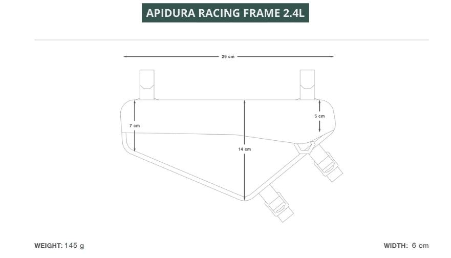 Sacoche de cadre Apidura Racing Frame Pack (2,4 à 4L)