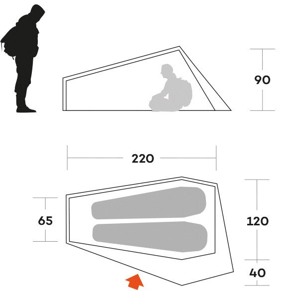 Tente bivouac bikepacking PIUMA 2