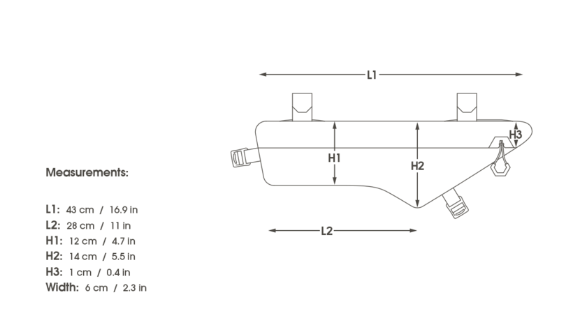 Sacoche de cadre Expedition Compact Frame (3L à 5.3 L)