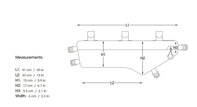 Sacoche de cadre Expedition Compact Frame (3L à 5.3 L)